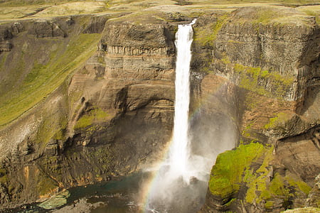 aerial photography waterfalls during daytime thumbnail
