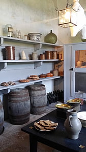 two gray wooden barrels on gray wooden rack thumbnail