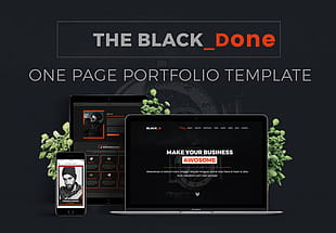 The Black Done Portfolio Template psd file