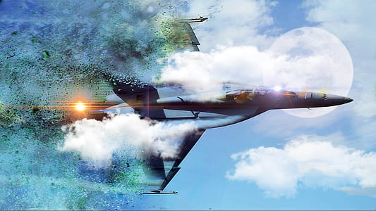 gray jet fighter painting thumbnail