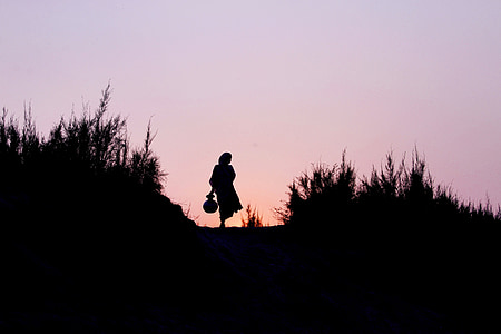 silhouette of woman photo thumbnail