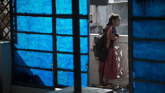 girl standing on the terrace thumbnail