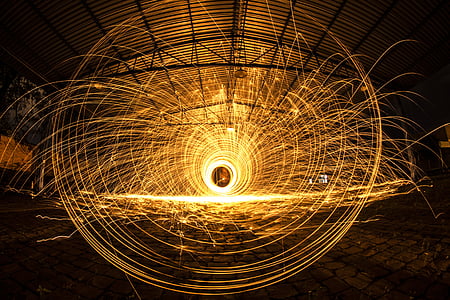 steel wool photography inside covered court thumbnail