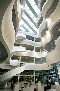 The interior of the University of Le Havre library in France thumbnail