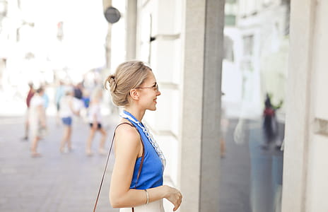 Woman Standing in Front of the Store thumbnail