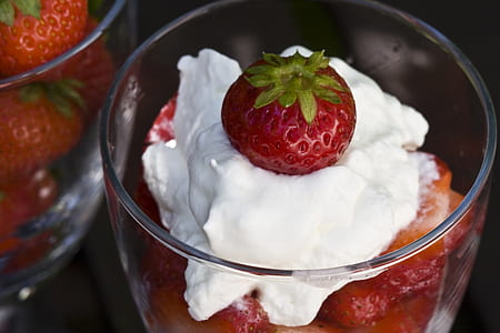 strawberry with whipped cream thumbnail
