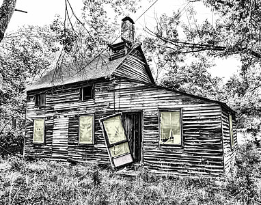 gray-scale wooden house illustration thumbnail