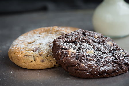 two cookies on gray surface thumbnail