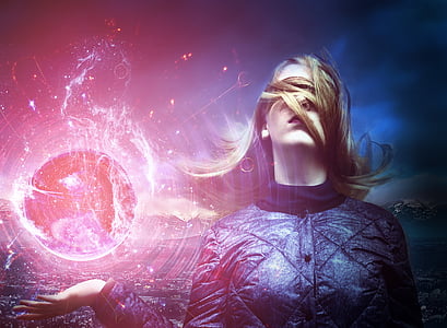 woman in blue turtleneck top wallpaper thumbnail