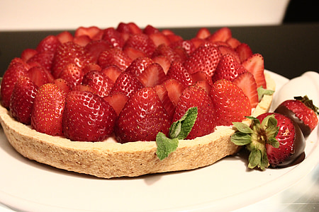 strawberries near black surface thumbnail