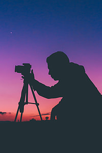 silhouette photography of man thumbnail