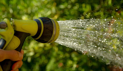 person holds yellow and black nozzle spray green plant thumbnail