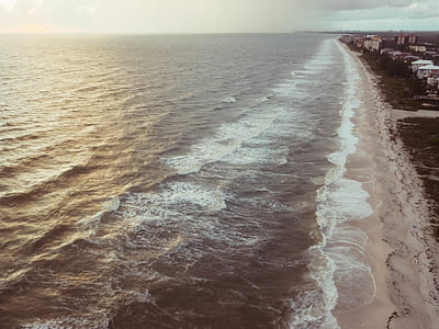 sea, bird's eye view, nature, sky thumbnail