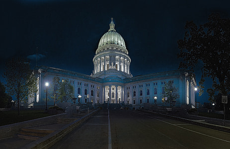 white concrete building during nighttime thumbnail