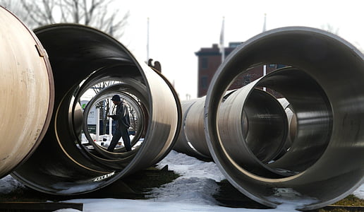 person inside metal pipe thumbnail