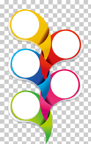 Icon, Creative circle border, curved yellow, red, and blue art PNG clipart