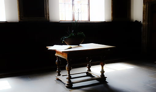 Brown Wooden Coffee Table Inside Room thumbnail