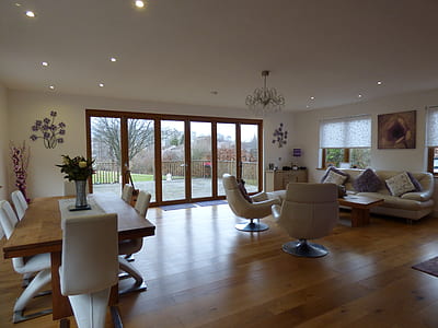 sofa set and dining set inside white painted room thumbnail