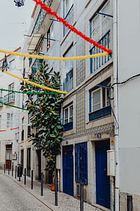 Streets decorated for the Saint Anthony Feast in Lisbon, Portugal thumbnail