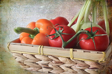 tomatoes on brown wicker basket thumbnail