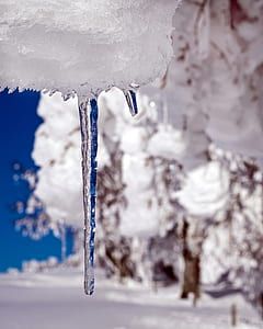 tilf shift photo of ice icicle thumbnail