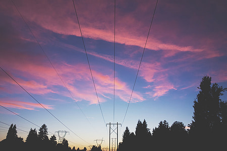silhouette photo of transmitter tower thumbnail