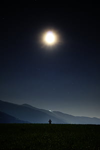 illustration of solar eclipse and person staring at it thumbnail