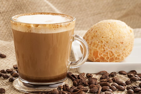 clear glass mug with coffee latte thumbnail