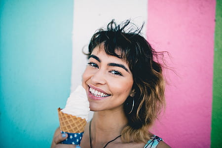 woman eating ice cream thumbnail