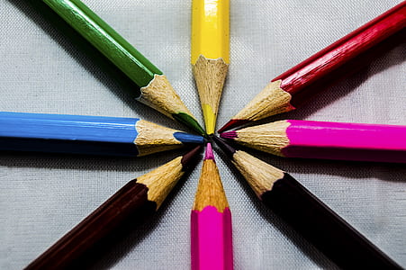 eight assorted-color pencils thumbnail