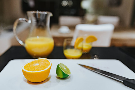 Morning work with a freshly squeezed citrus juice thumbnail