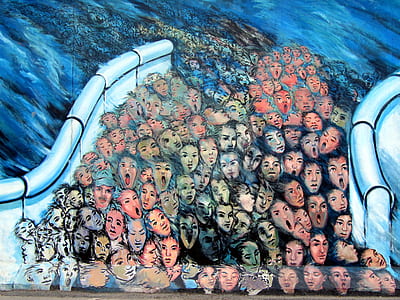 people on bridge painting thumbnail