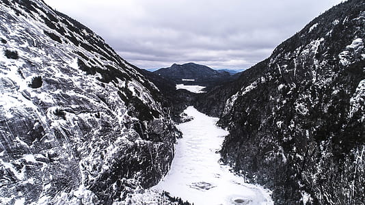 high angle view of snow land thumbnail