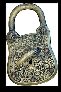 Gray Padlock With Key thumbnail