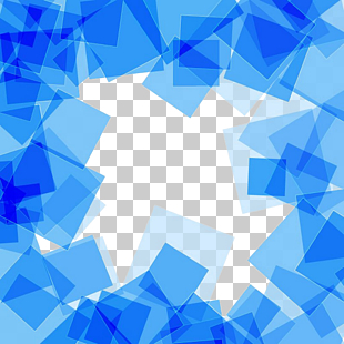 Square , Blue square abstract background material, blue border PNG clipart