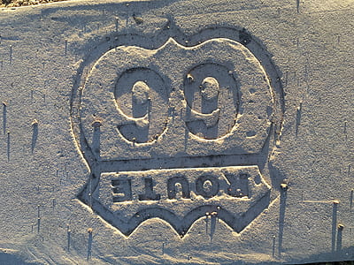 Route 66 concrete embossed thumbnail