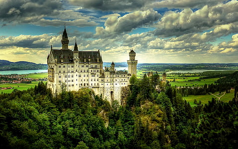 white castle under blue sky thumbnail