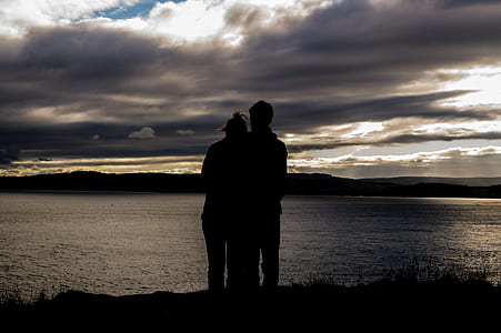 couple, love, romantic, silhouette thumbnail