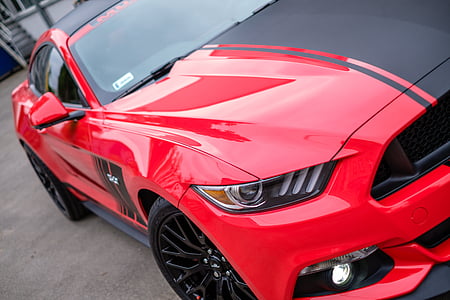 red Ford Mustang GT thumbnail