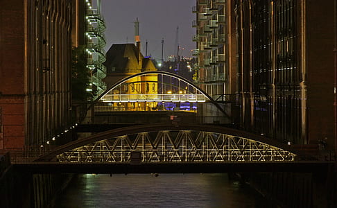 landscape photo of bridge during night thumbnail
