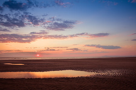 body of water during golden hour thumbnail