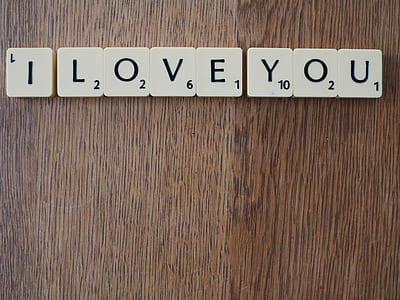 I love You scrabble tiles thumbnail