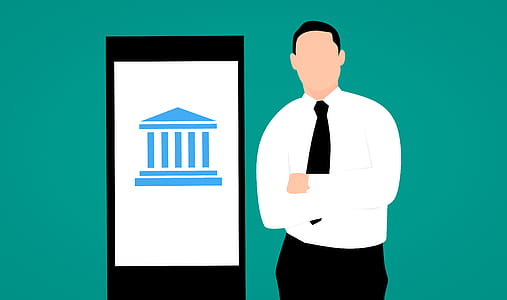 Banking app on a mobile device. thumbnail