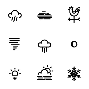 Good Weather svg vector icon sets