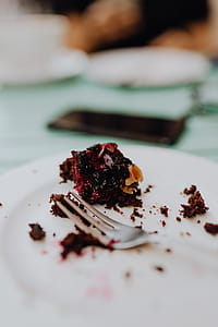 Drinking coffee and eating cake in a cafeteria thumbnail