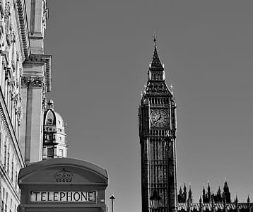 black-and-white, city, sky, landmark thumbnail