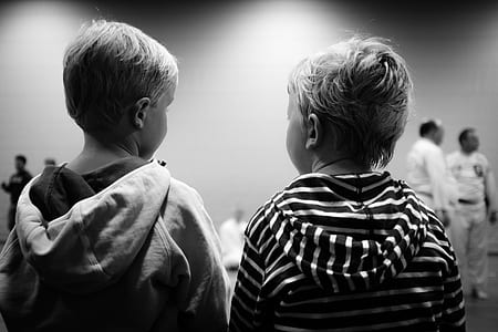 two boys staring each other thumbnail