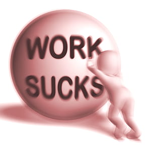 Work Sucks Uphill 3D Sphere Showing Difficult Working Labour thumbnail