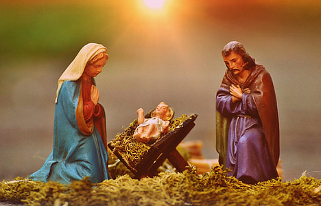 ceramic figurine of nativity scene thumbnail