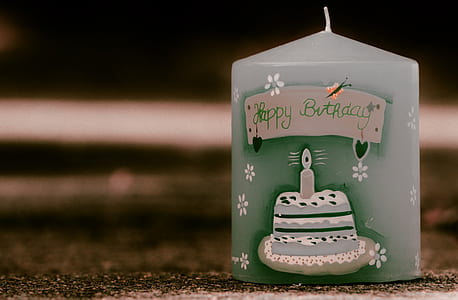 teal Happy Birthday candle thumbnail